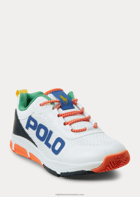 multi alb copii Ralph Lauren adidași tech racer din plasă 046886368