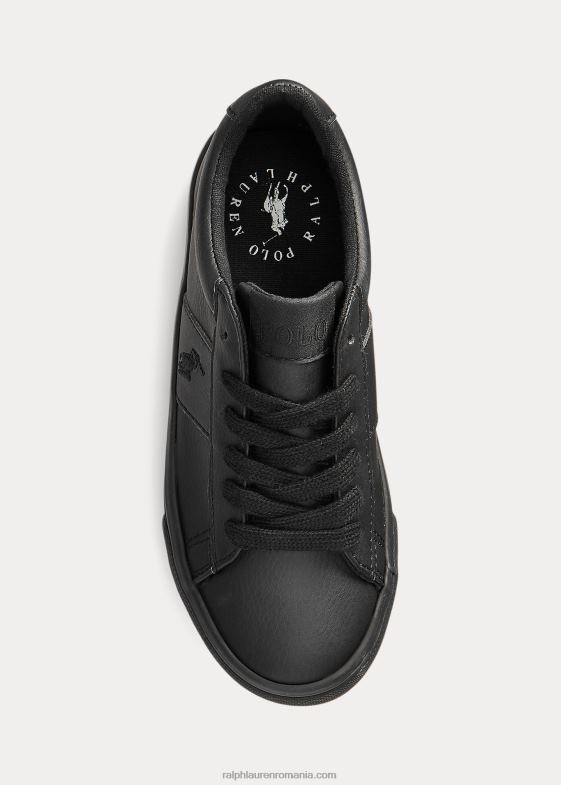 triplu negru copii Ralph Lauren adidași sayer din piele artificială 046886379