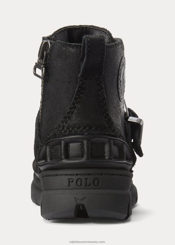 negru pe negru copii Ralph Lauren cizme înalte oslo din piele intoarsa 046886696