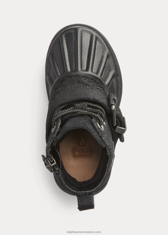 negru pe negru copii Ralph Lauren cizme înalte oslo din piele intoarsa 046886696