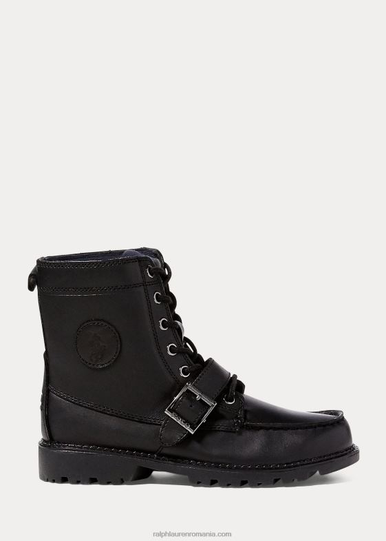 piele neagra copii Ralph Lauren cizmă piele ranger hi ii 046886382