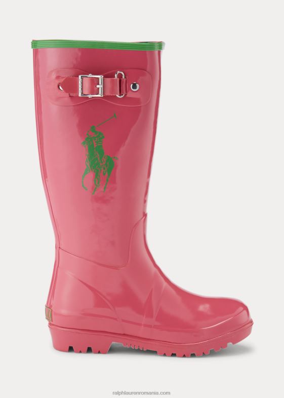 roz/verde copii Ralph Lauren cizme de ploaie de cauciuc ralph 046887305