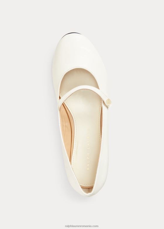 piele albă lacuită copii Ralph Lauren alyssa leather mary jane 046887272