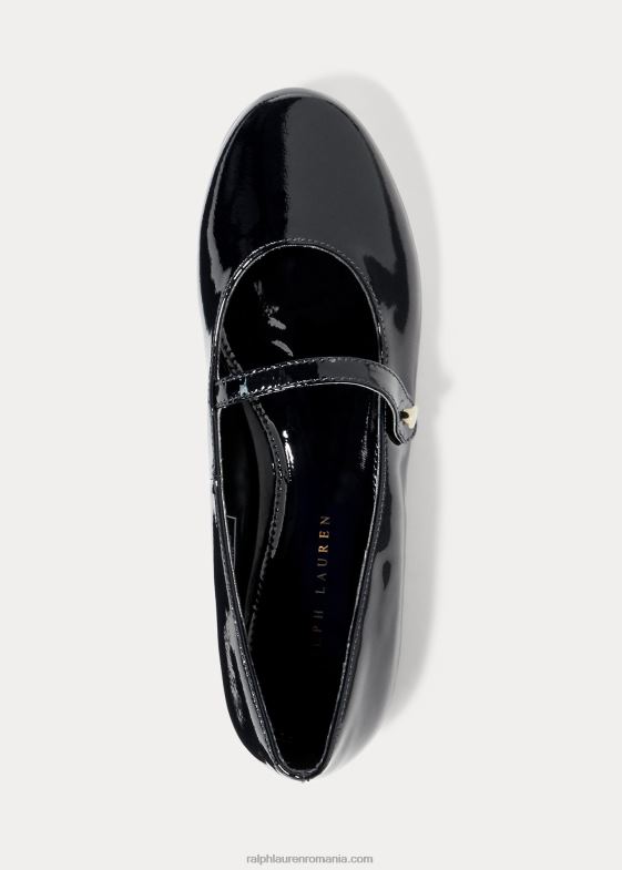 piele lacuita bleumarin copii Ralph Lauren alyssa leather mary jane 046887302