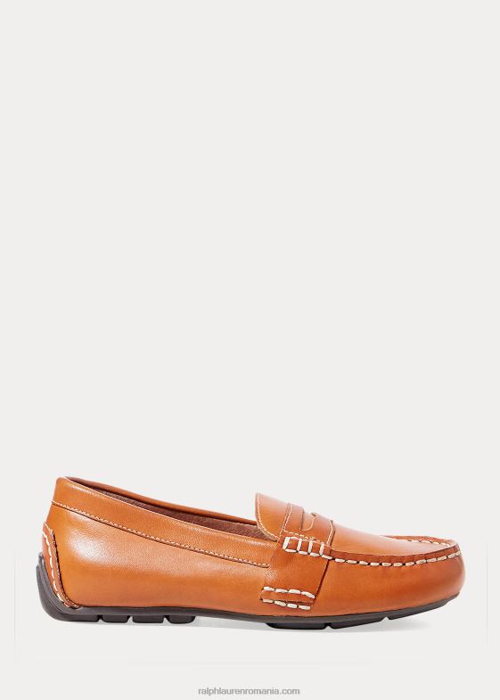 bronzat copii Ralph Lauren loafer penny din piele tele 046886363