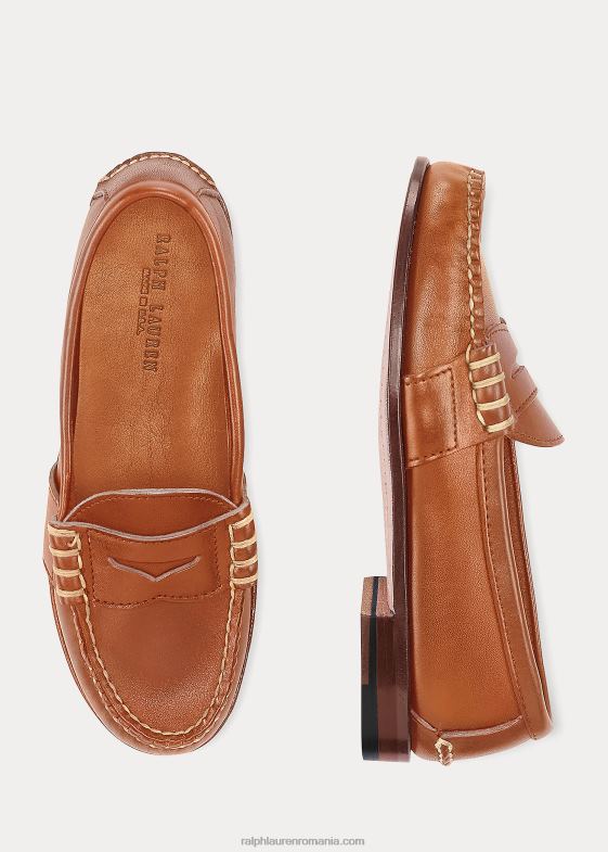 bronzat copii Ralph Lauren mocasnic penny din piele de vițel edric 046886361