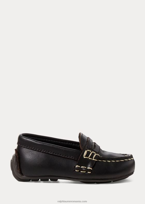 ciocolată copii Ralph Lauren loafer penny din piele tele 046886357