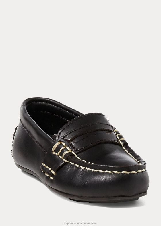 ciocolată copii Ralph Lauren loafer penny din piele tele 046886357