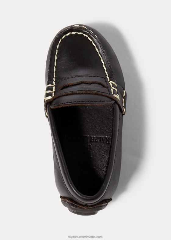 ciocolată copii Ralph Lauren loafer penny din piele tele 046886357