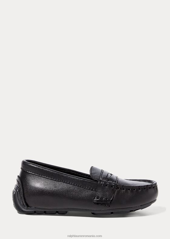 negru copii Ralph Lauren loafer penny din piele tele 046886358
