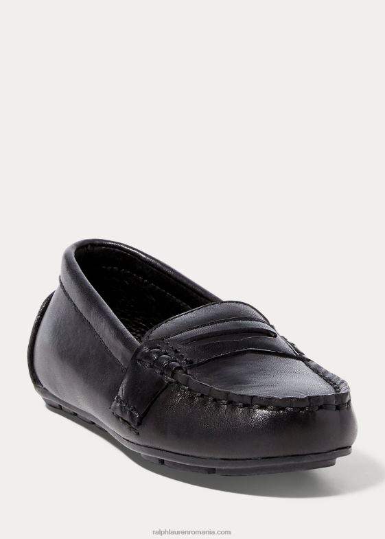 negru copii Ralph Lauren loafer penny din piele tele 046886358