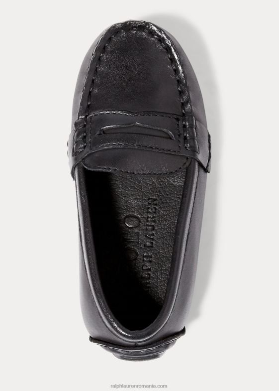 negru copii Ralph Lauren loafer penny din piele tele 046886358