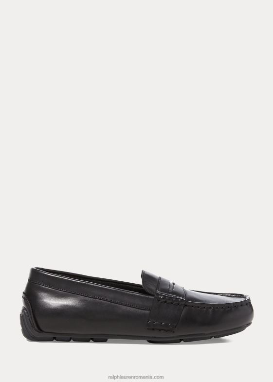 negru copii Ralph Lauren loafer penny din piele tele 046886386