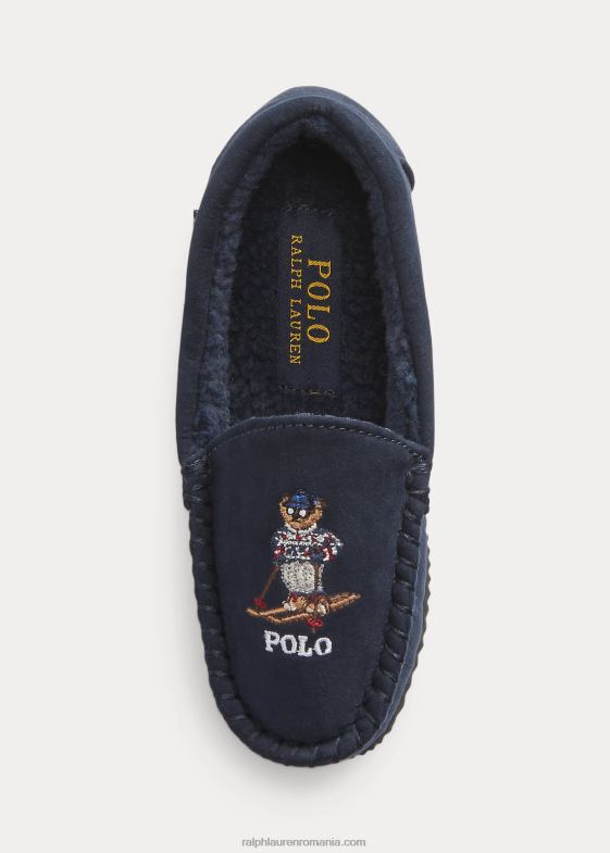 copii Ralph Lauren dezi iv polo bear papuci din piele sintetica 046886704