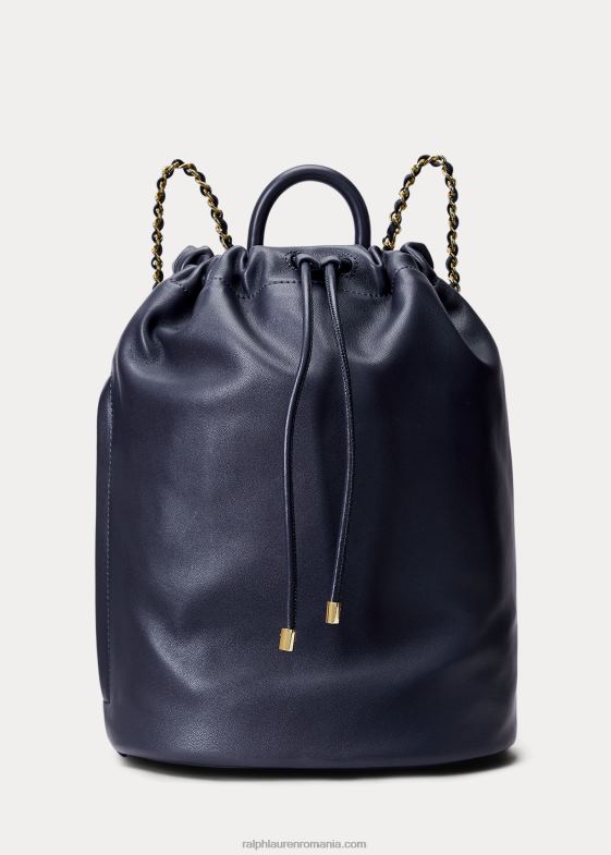 marina rafinată femei Ralph Lauren rucsac izzie mediu din piele nappa 046885461