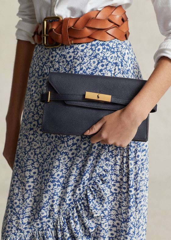 marina de la miezul nopții femei Ralph Lauren clutch din piele polo id 046885179