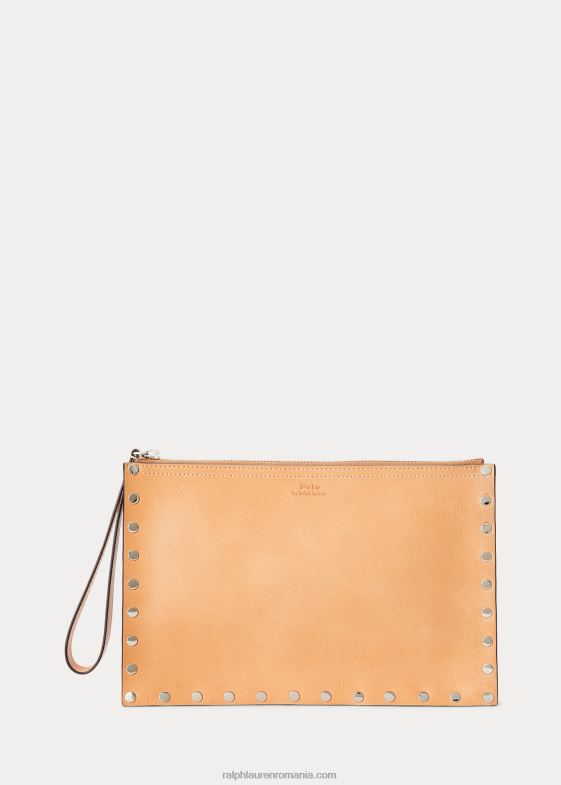 natural femei Ralph Lauren clutch cu plic vachetta cu împânzire 046885237