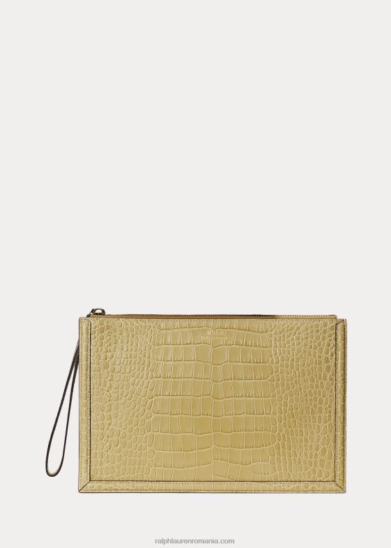 nisip femei Ralph Lauren clutch plic din piele gofrată 046885238