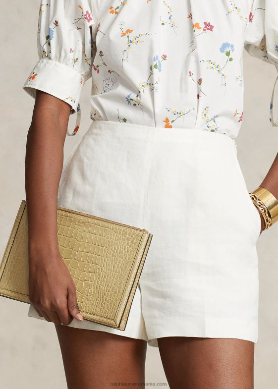 nisip femei Ralph Lauren clutch plic din piele gofrată 046885238