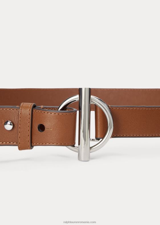 bronzat femei Ralph Lauren curea din piele cu inel de comutare 046884915
