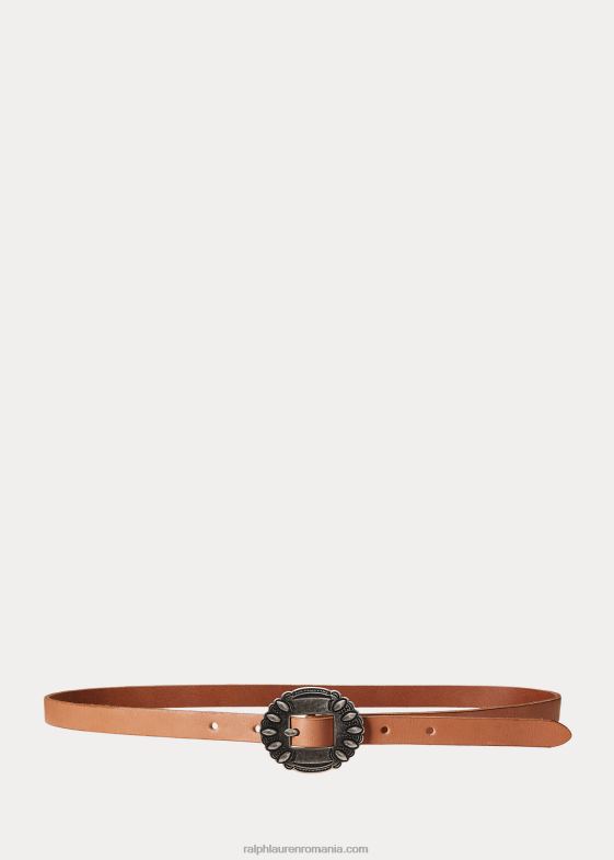 natural femei Ralph Lauren centura subtire din piele de vitel 046885464