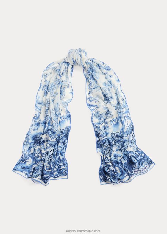 femei Ralph Lauren eșarfă paisley pashmina 046885479