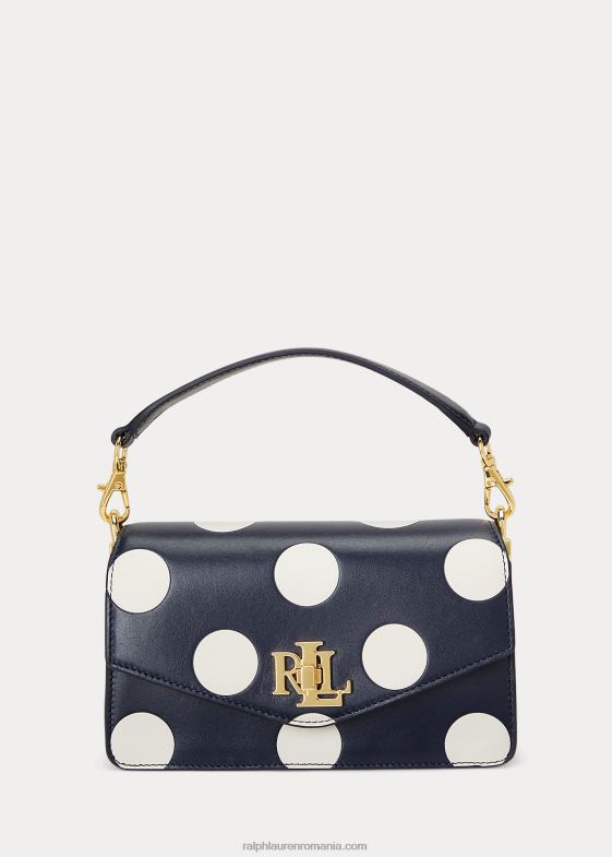 bleumarin rafinat/vanilie femei Ralph Lauren geantă tip tayler mică cu buline 046885334
