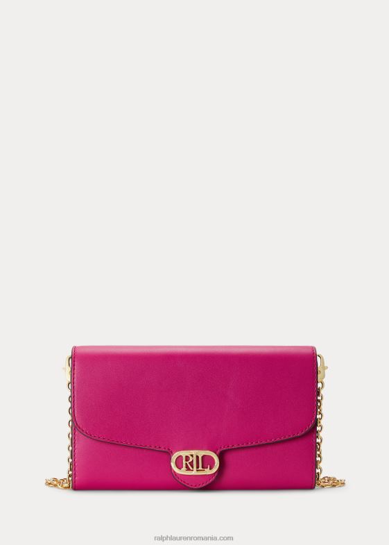 boabe de fuschia femei Ralph Lauren crossbody adair mediu din piele 046885399