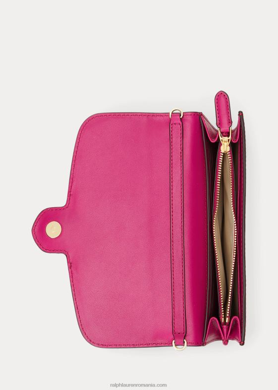 boabe de fuschia femei Ralph Lauren crossbody adair mediu din piele 046885399