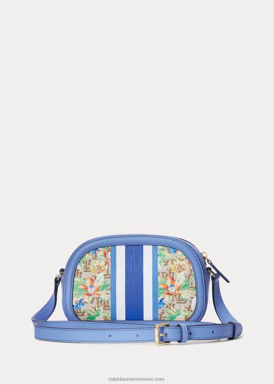 kaki/albastru New England femei Ralph Lauren geantă crossbody monogram medie jordynn 046885440