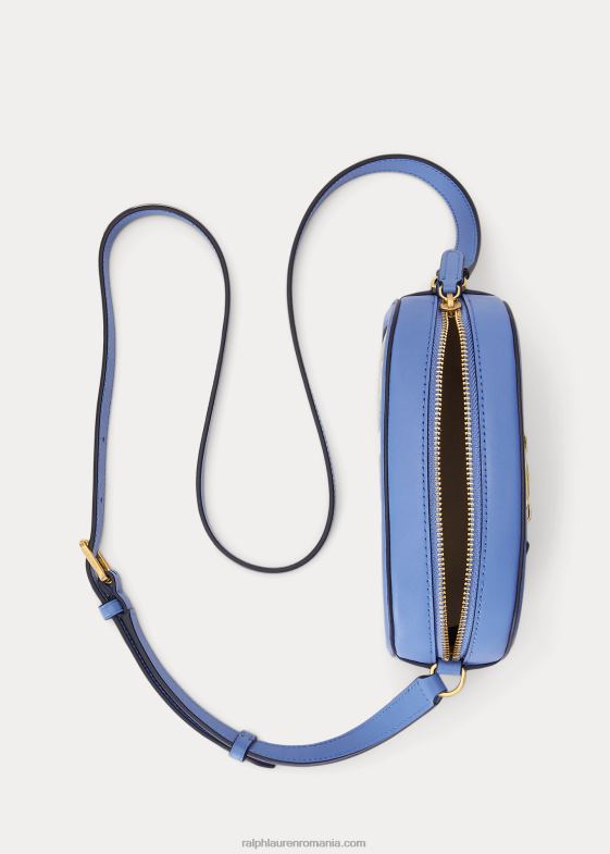 kaki/albastru New England femei Ralph Lauren geantă crossbody monogram medie jordynn 046885440