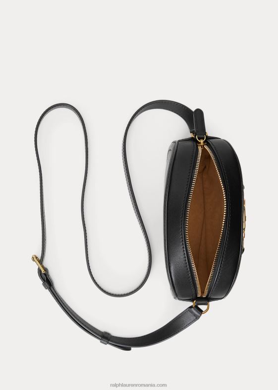 negru femei Ralph Lauren geantă crossbody jordynn medie din piele 046885383
