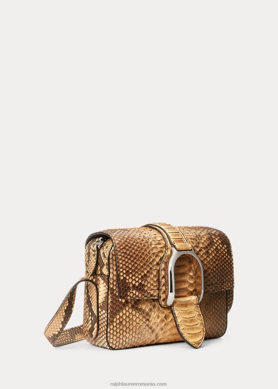 rl bronz femei Ralph Lauren geantă crossbody din piton welington 046885260