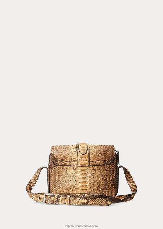 rl bronz femei Ralph Lauren geantă crossbody din piton welington 046885260