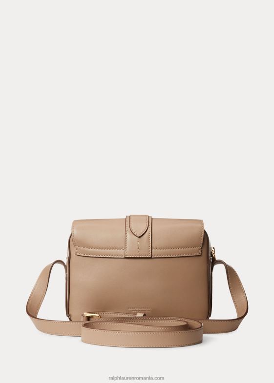 taupe femei Ralph Lauren geantă tip crossbody din piele de vițel 046885258