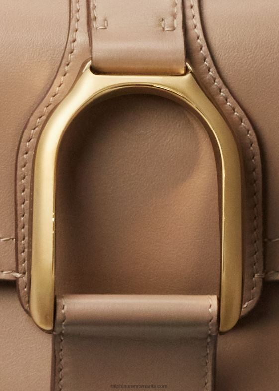 taupe femei Ralph Lauren geantă tip crossbody din piele de vițel 046885258