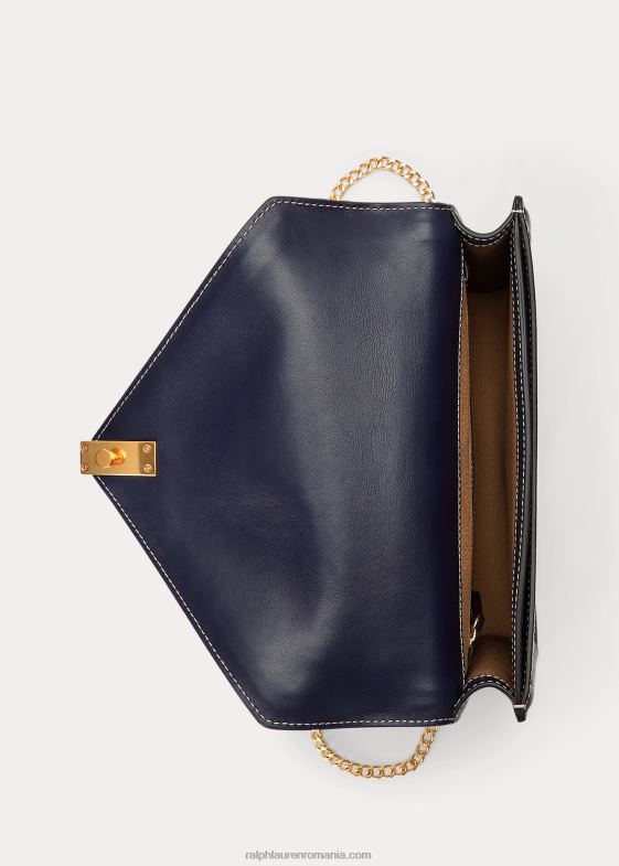 bleumarin/crem femei Ralph Lauren geantă cu lanț plic de pânză polo id 046885166