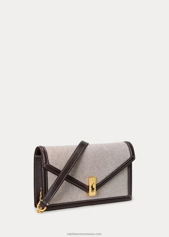 natural/tutun femei Ralph Lauren portofel și geantă cu lanț de pânză polo id 046885178