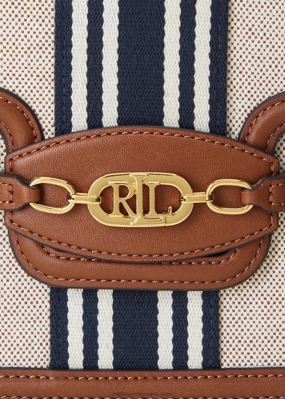 bronz/marin femei Ralph Lauren geantă tote mare symone din pânză 046885417