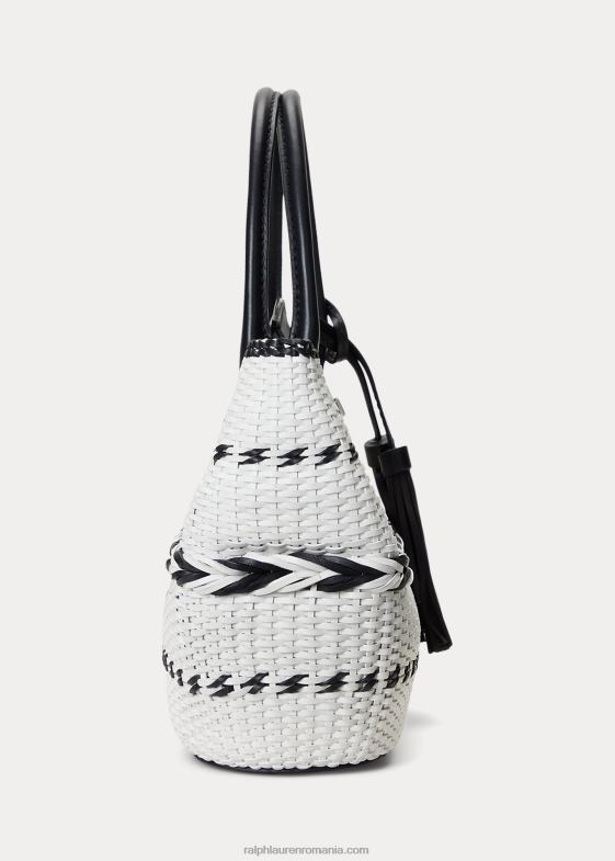 femei Ralph Lauren Geantă mare perri din piele împletită cu geo-motiv 046885420