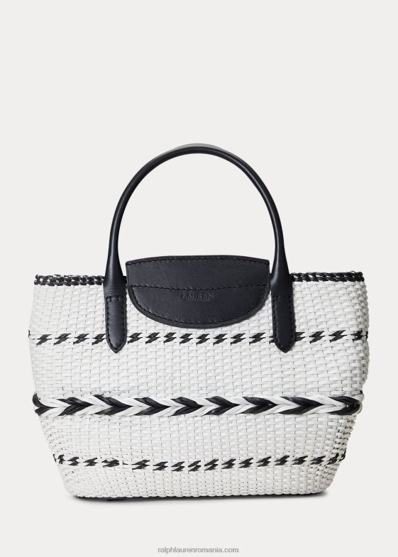 femei Ralph Lauren Geantă mare perri din piele împletită cu geo-motiv 046885420