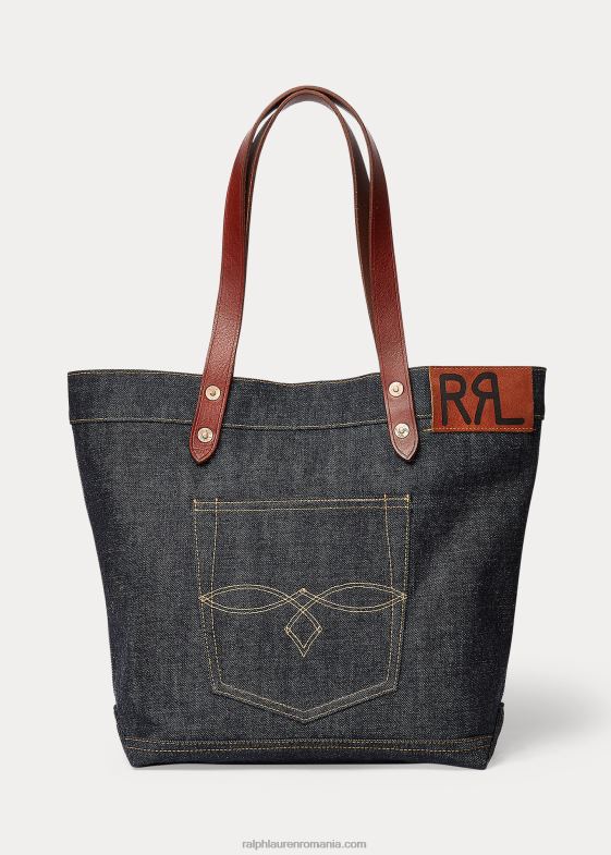 indigo femei Ralph Lauren tote din denim 046885151