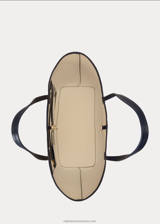 marina rafinată femei Ralph Lauren tote mare collins din pânză acoperită 046885419