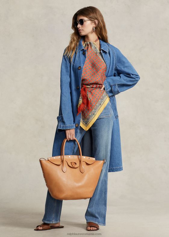 natural femei Ralph Lauren toc bellport mediu vachetta cu împânzire 046885215