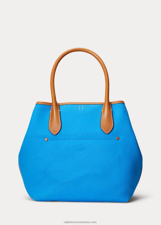 turcoaz ghețar/marin femei Ralph Lauren toc tip bellport mediu de pânză reversibil 046885192