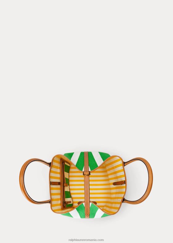 vesnic verde/galben de pește soare femei Ralph Lauren toc tip bellport mediu de pânză reversibil 046885195