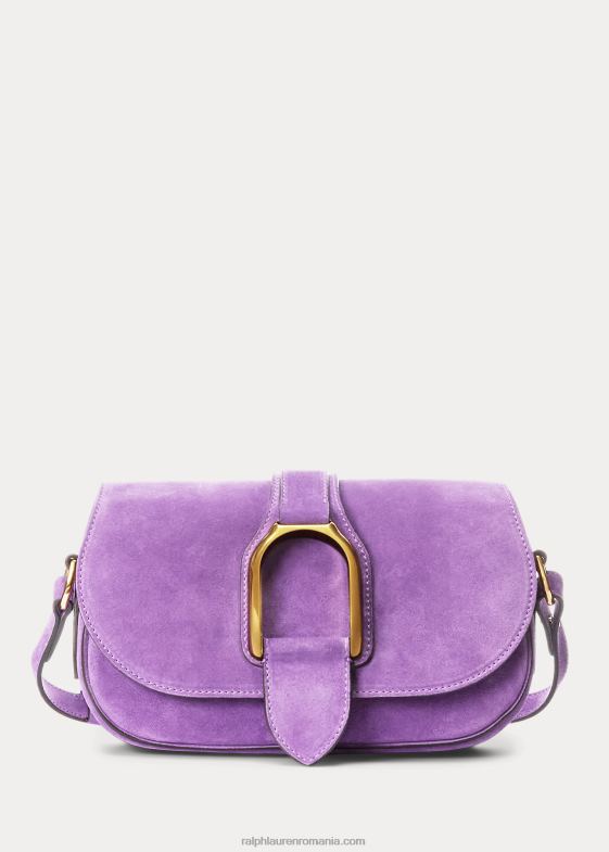 liliac femei Ralph Lauren geantă de umăr din piele de căprioară de vițel 046885281