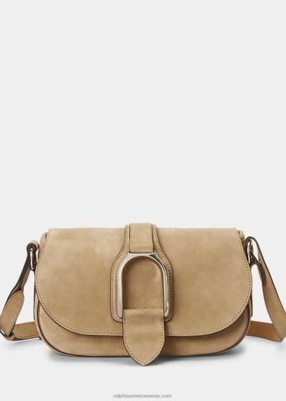 miere palidă femei Ralph Lauren geantă de umăr din piele de căprioară de vițel 046885272