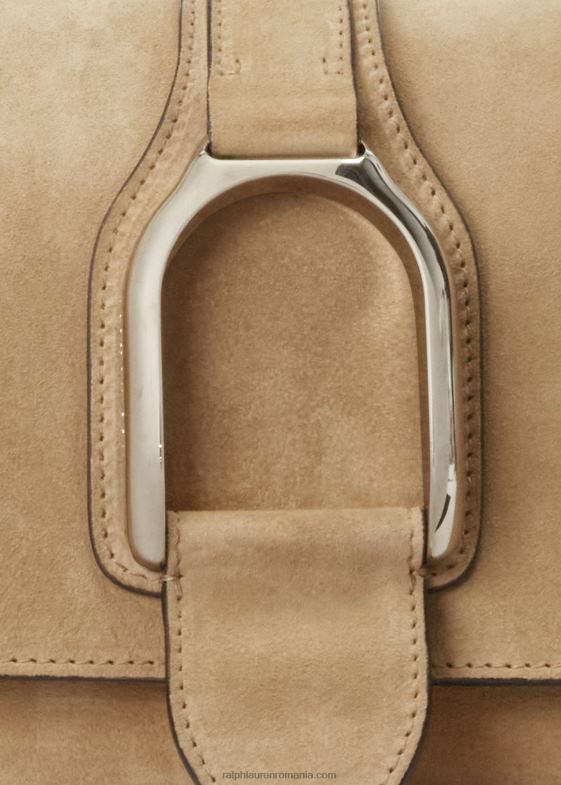 miere palidă femei Ralph Lauren geantă de umăr din piele de căprioară de vițel 046885272