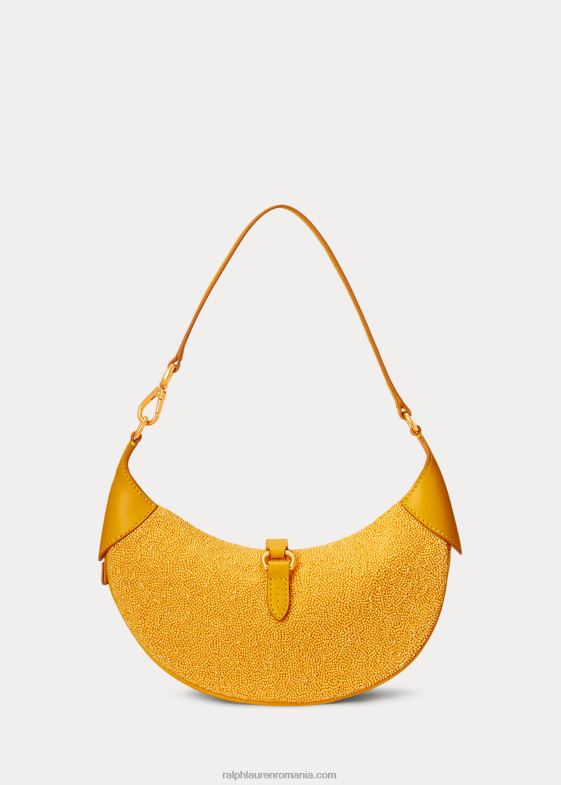 muștar multi femei Ralph Lauren mini geantă de umăr polo id cu margele florale 046885138